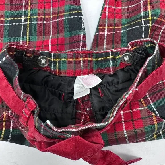 Janie and Jack Red and Green Plaid Pants size 18-24 months - Picture 4 of 6